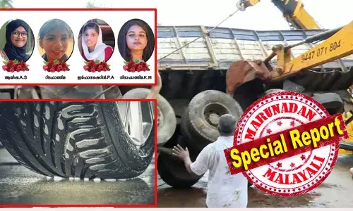 വെള്ളം കെട്ടി നില്‍ക്കുന്ന റോഡിലൂടെ അമിത വേഗതയില്‍ പോകുമ്പോള്‍ ജലപാളി രൂപപ്പെടും; പിന്നെ തെന്നി മാറി മറിയും; ടയറിന്റെയും റോഡിന്റെയും ബന്ധം വിച്ഛേദിക്കുന്ന അത്യന്തം അപകടകരമായ പ്രതിഭാസം; പനയമ്പാടം ദുരത്തിലും ചര്‍ച്ച ഹൈഡ്രോ പ്ലെയിനിങില്‍; വെള്ളം കണ്ടാല്‍ വേഗം കുറയ്ക്കണം; എന്താണ് ഹൈഡ്രോ പ്ലെയിനിങ് ?