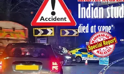 ബ്രിട്ടനില്‍ ഇന്ത്യന്‍ വിദ്യാര്‍ഥികള്‍ സഞ്ചരിച്ച കാര്‍ റോഡില്‍ തെന്നി അപകടം; ഒരു വിദ്യാര്‍ത്ഥി സംഭവ സ്ഥലത്തു മരിച്ചു; പുലര്‍ച്ചെയുള്ള ഡ്രൈവിങ്ങില്‍ കാര്‍ തെന്നി മറിഞ്ഞത് ഡ്രൈവിങ്ങിലെ പരിചയക്കുറവ് മൂലം; ശൈത്യകാലത്തെ യുകെ റോഡുകള്‍ മരണക്കെണികള്‍ ആണെന്ന് ഓര്‍മ്മിപ്പിക്കുന്ന ഒരപകടം കൂടി