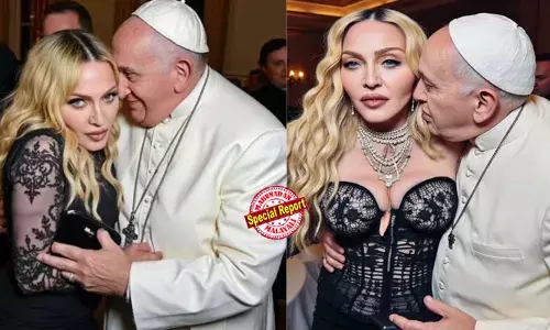 പോപ്പ് ഫ്രാന്‍സിസ് മഡോണയെ ലൈംഗികാസക്തിയോടെ കെട്ടിപ്പിടിച്ചോ? നിര്‍മിത ബുദ്ധിയില്‍ നിര്‍മിച്ച ഫോട്ടോ സോഷ്യല്‍ മീഡിയ അക്കൗണ്ടില്‍ പോസ്റ്റ് ചെയ്ത് വിശ്വാസികളെ അപമാനിച്ച് പോപ്സ്റ്റാര്‍; കത്തോലിക്കാ സഭയെ വിടാതെ വേട്ടയാടി മഡോണ