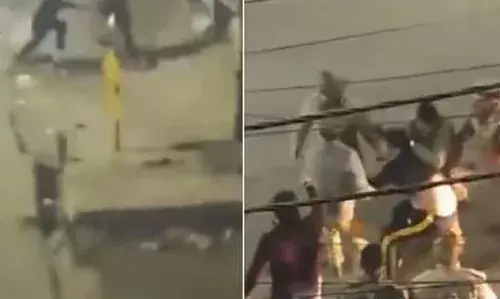 ആരെ ഭായ് ട്രാക്ക് ചേഞ്ച് കരോ...; ക്ലബ്ബിലെ സോങ്ങ് മാറ്റുന്നതിനെ ചൊല്ലി തർക്കം; മാറ്റില്ലെന്ന് പറഞ്ഞതോടെ ഗതിമാറി; പിന്നാലെ തല്ലുമാല വൈബ്; നടുറോഡിൽ യുവാക്കളുടെ കൂട്ടയടിയും ബഹളവും;ദൃശ്യങ്ങൾ പുറത്ത്;സംഭവം ഉത്തർപ്രദേശിൽ