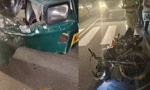 കെ.എസ്.ആര്‍.ടി.സി. ബസും ബൈക്കും കൂട്ടിയിടിച്ച് അപകടം; യുവാവിന് ദാരുണാന്ത്യം