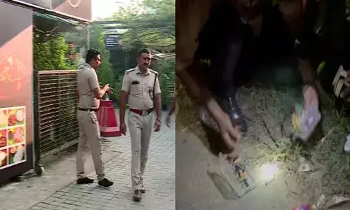 ഹോട്ടലിന് മുന്നില്‍ നിര്‍ത്തിയ ബൈക്കിലിരുന്ന ഹെല്‍മറ്റിനുള്ളില്‍ ഇലക്ട്രോണിക് ഡിവൈസും ബീപ്പ് ശബ്ദവും; പരിഭ്രാന്തിയിലായി ജനങ്ങള്‍