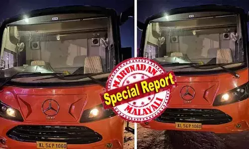 എടപ്പാളിലെ ഫ്രണ്ട് ലൈന്‍ ഹോസ്പിറ്റാലിറ്റി പ്രോപ്പര്‍ട്ടി മാനേജ്‌മെന്റ് സ്ഥാപനത്തിന്റെ വാഹനവും ജീവനക്കാരും; എസിയിട്ട് ഉറങ്ങിയപ്പോള്‍ ഉള്ളില്‍ കാര്‍ബണ്‍ മോണോക്സൈഡ് നിറഞ്ഞ് അത് ശ്വസിച്ചതാകാം മരണ കാരണമെന്ന് സംശയം; ഫോറന്‍സിക് പരിശോധനയും പോസ്റ്റ്‌മോര്‍ട്ടവും നിര്‍ണ്ണായകമാകും; വടകര കരിമ്പനപ്പാലത്തെ കാരവാനിലേത് ദുരൂഹ മരണം