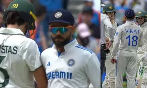 ഇനി മേലാൽ ആവർത്തിക്കരുത്; അരങ്ങേറ്റ ടെസ്റ്റിനിറങ്ങിയ ഓസ്‌ട്രേലിയന്‍ താരത്തിനെതിരെ ഏറ്റുമുട്ടിയ സംഭവം; കോഹ്‌ലിക്കെതിരെ ഐസിസിയുടെ നടപടി; സോഷ്യൽ മീഡിയയിൽ ട്രോൾ മഴ