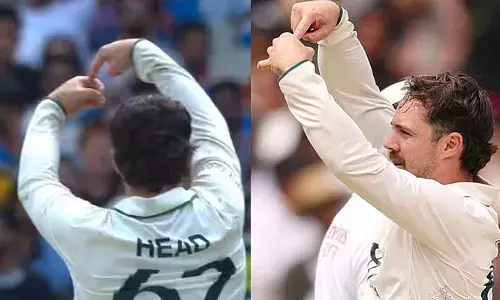 ഋഷഭ് പന്തിനെ പുറത്താക്കിയതില്‍ ട്രാവിസ് ഹെഡിന്റെ വിചിത്ര ആഘോഷം;  വിവാദ ആക്ഷന്റെ അര്‍ഥം തിരഞ്ഞ് ആരാധകര്‍; ഇന്ത്യ സിഡ്‌നി ടെസ്റ്റ് ബഹിഷ്‌കരിക്കണമെന്ന് ആവശ്യം;  അശ്ലീല ആംഗ്യമല്ലെന്ന് വിശദീകരിച്ച് പാറ്റ് കമിന്‍സ്