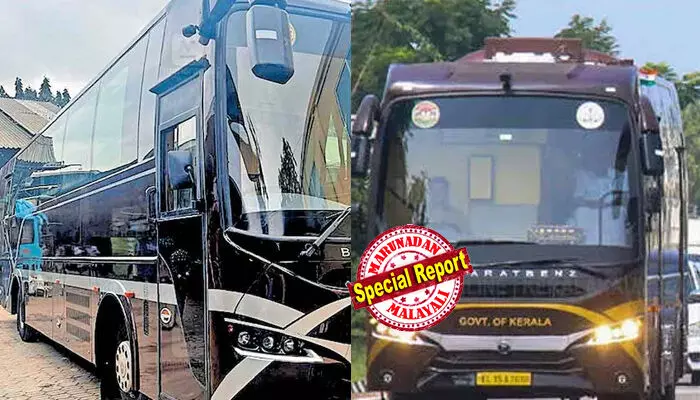 മുഖ്യമന്ത്രിയും മന്ത്രിമാരുമായി നാടുചുറ്റി; പൊടിപിടിച്ച് കിടന്ന നവകേരള ബസിനെ സൂപ്പര് ഡീലക്സാക്കിയിട്ടും യാത്രക്കാരില്ല; മ്യൂസിയത്തില് സൂക്ഷിക്കേണ്ടിവന്നില്ല; അടിമുടി പുതുക്കി; ഒട്ടേറെ മാറ്റങ്ങളും; ഗരുഡ പ്രീമിയം സര്വീസ് ഇപ്പോള് ബുക്കിംഗ് ഫുള് മുഖ്യമന്ത്രിയും മന്ത്രിമാരുമായി നാടുചുറ്റി; പൊടിപിടിച്ച് കിടന്ന നവകേരള ബസിനെ സൂപ്പര് ഡീലക്സാക്കിയിട്ടും യാത്രക്കാരില്ല; മ്യൂസിയത്തില് സൂക്ഷിക്കേണ്ടിവന്നില്ല; അടിമുടി പുതുക്കി; ഒട്ടേറെ മാറ്റങ്ങളും; ഗരുഡ പ്രീമിയം സര്വീസ് ഇപ്പോള് ബുക്കിംഗ് ഫുള്