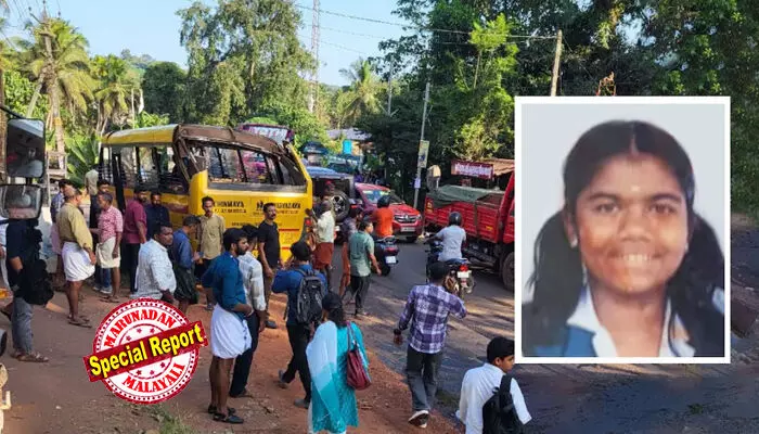 വളക്കൈയില്‍ സ്‌കൂള്‍ ബസ് നിയന്ത്രണം വിട്ട് സമീപത്തെ മതിലിലിടിച്ചു; ഒന്നിലധികം തവണ മലക്കം മറിഞ്ഞു; ബസിന്റെ മുന്‍സീറ്റില്‍ ഇരുന്ന നേദ്യ പുറത്തേക്ക് തെറിച്ചുവീണു; ബസിനടിയില്‍ പെട്ട് കിടക്കുന്നത് അവസാനമാണ് കണ്ടതെന്ന് നാട്ടുകാര്‍; അപകടസമയത്ത് ഡ്രൈവര്‍ മൊബൈല്‍ ഉപയോഗിച്ചു? തെളിവായി വാട്സാപ്പ് സ്റ്റാറ്റസ്; നിഷേധിച്ച് ഡ്രൈവര്‍ നിസാം
