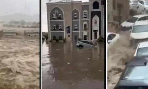 സൗദിയിൽ ശക്തമായ മഴയും വെള്ളപ്പൊക്കവും; കാർ ഒഴുക്കിൽപ്പെട്ട് അപകടം; നാല് സുഹൃത്തുക്കൾക്ക് ദാരുണാന്ത്യം; ജാഗ്രത നിർദ്ദേശം നൽകി അധികൃതർ