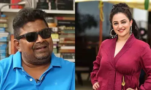 വസ്ത്രം ചീത്തയാക്കരുത്; ചടങ്ങിനെത്തിയ തന്റെ അടുത്തേക്ക് വന്ന സംവിധായകനെ ആലിംഗനം ചെയ്യുന്നതില്‍ നിന്ന് തടഞ്ഞ് നിത്യ മേനോന്‍: വീഡിയോ വൈറല്‍