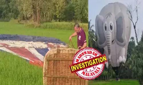 നാട്ടുകാർ ആകാശത്ത് നോക്കിയപ്പോൾ കൂറ്റനൊരു ബലൂൺ; നോക്കിനിൽക്കെ താഴെയെക്ക് പതിക്കുന്നതുപോലെ; ശക്തമായ കാറ്റിൽ ദിശ തെറ്റി; പരമാവധി നിയന്ത്രിച്ച് പൈലറ്റ്; മൂന്ന് പേർക്ക് സേഫ് ലാൻഡിംഗ്; ഇടിച്ചിറക്കിയത് നെൽപ്പാടത്ത്; പാലക്കാടുകാർക്ക് തലവേദന; വീണ്ടും അതിർത്തി കടന്ന് ഭീമൻ ബലൂൺ കേരളത്തിൽ!