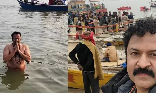 കാഷായ വസ്ത്രം ധരിച്ച, രുദ്രാക്ഷമാലയും ചാര്‍ത്തി, ത്രിവേണി സംഗമത്തില്‍ സ്‌നാനം: മഹാകുംഭമേളയുടെ അപൂര്‍വനിമിഷത്തിനു സാക്ഷിയാകാന്‍ സാധിച്ചതില്‍ ചാരിതാര്‍ത്ഥ്യം: പ്രയാഗ് രാജിലെ കുംഭമേളയില്‍ കൃഷ്ണകുമാര്‍