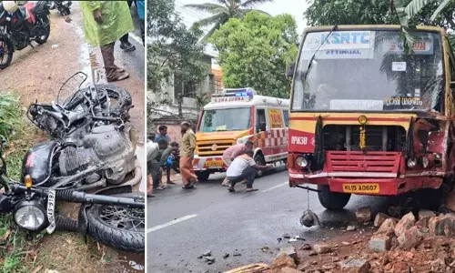 പമ്പയ്ക്ക് പോയ കെ.എസ്.ആര്‍.ടി.സി ബസിന് അടിയില്‍പ്പെട്ട് ബൈക്ക് യാത്രികന്‍ തല്‍ക്ഷണം മരിച്ചു; അടിയില്‍ കുടുങ്ങിയ മൃതദേഹം പുറത്തെടുത്തത് ബസ് പിന്നാക്കം എടുത്ത ശേഷം