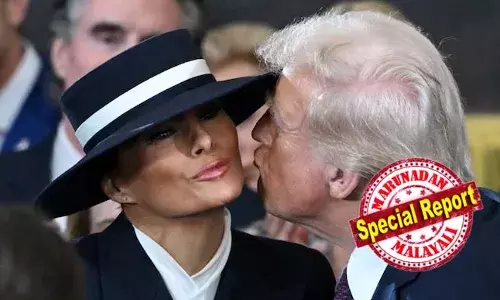 ആ ചുംബനത്തിന് ഗുമ്മ് പോരെന്ന് സോഷ്യല്‍ മീഡിയ;  സത്യപ്രതിജ്ഞക്കിടെ വൈറലായി ട്രംപ് - മെലാനിയ എയര്‍കിസ്; ആ കുറത്ത തൊപ്പിയാണ് പണി പറ്റിച്ചതെന്ന് സോഷ്യല്‍ മീഡിയ; ഇരുവരും അകല്‍ച്ചയിലാണെന്ന് പോലും കണ്ടെത്തല്‍; ട്രംപിന്റെ അധികാരമേല്‍ക്കല്‍ ചടങ്ങില്‍ സംഭവിച്ചത്