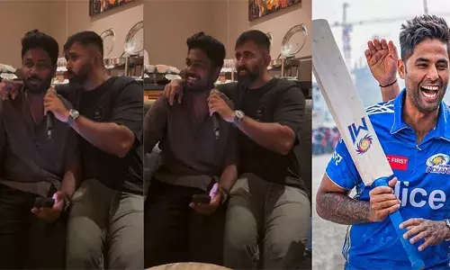 ചാമ്പ്യന്‍സ് ട്രോഫി വിവാദങ്ങള്‍ക്കിടെ അസിസ്റ്റന്റ് കോച്ച് അഭിഷേക് നായര്‍ക്കൊപ്പം പാട്ട് പാടി സഞ്ജു സാംസണ്‍; എനിക്കിനി മുംബൈയിലേക്ക് വരാന്‍ കഴിയുമോ? എന്ന് സഞ്ജു; മറുപടിയുമായി സൂര്യകുമാര്‍ യാദവ്