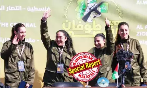 കൂടുതല്‍ ബന്ദികളെ മോചിപ്പിച്ച് ഹമാസ്; മോചനം നാല് വനിതാ സൈനികര്‍ക്ക്; നാല് പേരും സൈനിക യൂണിഫോമില്‍ ഒരു പോഡിയത്തില്‍ നിന്ന് കൈവീശി കാണിക്കുന്ന ദൃശ്യങ്ങള്‍ പുറത്ത്;  കരാര്‍ പ്രകാരം ഇസ്രയേല്‍ 200 പലസ്തീന്‍ തടവുകാരെ മോചിപ്പിക്കും; വെടിനിര്‍ത്തലിന് പിന്നാലെ ഗാസയില്‍ നിന്നും ആശ്വാസ വാര്‍ത്തകള്‍