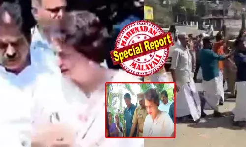 ഒടുവില്‍ ആശ്വാസ വാക്കുകളുമായെത്തി...; രാധയുടെ വീട് സന്ദര്‍ശിച്ച് വയനാട് എംപി; കുടുംബത്തെ ചേര്‍ത്തുപിടിച്ചു; ജനങ്ങള്‍ ആശങ്കയിലാണെന്ന് പ്രതികരണം; കൂടെ കെ സി വേണുഗോപാലടക്കമുള്ള നേതാക്കള്‍; കണിയാരത്ത് ഇടതുകാരുടെ കരിങ്കൊടി പ്രതിഷേധം; കടുവ ആക്രമണത്തിന് പിന്നാലെ വയനാട്ടിലേക്ക് എംപി എത്തിയപ്പോള്‍!