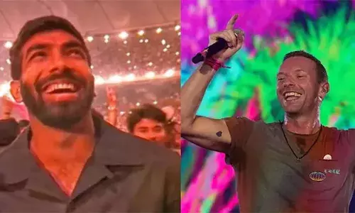 കോള്‍ഡ്‌പ്ലേയുടെ സംഗീത പരിപാടിയില്‍ സര്‍പ്രൈസായി ഇന്ത്യന്‍ താരം ജസ്പ്രീത് ബുംറയുടെ എന്‍ട്രി; പാട്ടുകൊണ്ട് ആദരവ് നല്‍കി ക്രിസ് മാര്‍ട്ടിന്‍; ബുംറയ്ക്കായി ആര്‍പ്പുവിളിച്ച് കാണികള്‍; വീഡിയോ