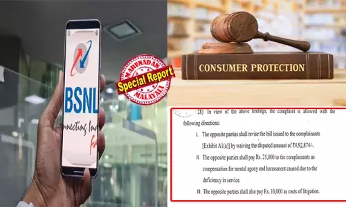 അമൃത ക്യാമ്പസിലെ ഡോ.മനീഷയ്ക്ക് പതിവായി ബിഎസ്എന്‍എല്‍ മൊബൈല്‍ ബില്‍ 1000 രൂപയില്‍ താഴെ; പെട്ടെന്നൊരു ദിവസം ബില്‍ അഞ്ചുലക്ഷത്തോളം; വാദം പൊളിച്ച് അധികബില്‍ തുക റദ്ദാക്കി ഉപഭോക്തൃ കോടതി; 25,000 രൂപ പിഴയും കോടതി ചെലവിന് 10,000 രൂപയും