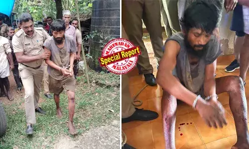 വീട്ടിനുള്ളില്‍ കയറി ഭീകരാന്തരീക്ഷം സൃഷ്ടിച്ച ഇതരസംസ്ഥാനക്കാരനെ നാട്ടുകാര്‍ വീട് പൂട്ടിയിട്ട് പിടികൂടി; വീട്ടമ്മ രക്ഷപ്പെട്ടത് തലനാരിഴയ്ക്ക്; ആശുപത്രിയിലെത്തിച്ചപ്പോള്‍ നഴ്സിനെയും ആക്രമിക്കാന്‍ ഒരുങ്ങി; മാനസികാസ്വസ്ഥ്യം ഉള്ളയാളെന്ന് പൊലീസ്