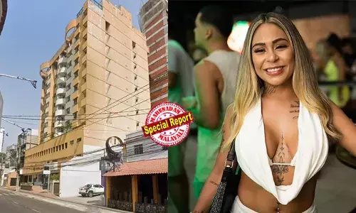 മൂന്നുപേര്‍ ചേര്‍ന്നുള്ള ലൈംഗിക കേളിക്കായി രണ്ടുപുരുഷന്മാരെ ഫോര്‍സ്റ്റാര്‍ ഹോട്ടലിലേക്ക് ക്ഷണിച്ചുവരുത്തി; ചിത്രീകരണത്തിനിടെ ബ്രസീലിയന്‍ പോണ്‍ താരം ബാല്‍ക്കണിയില്‍ നിന്ന് വീണുമരിച്ചു; അപകടമോ, കൊലപാതകമോ എന്നറിയാതെ കുഴങ്ങി അന്വേഷണ സംഘം