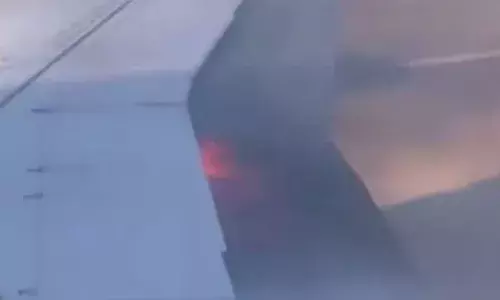 പറന്നുയരുന്നതിന് തൊട്ടുമുന്‍പ് വിമാനത്തിന്റെ എന്‍ജിനില്‍ തീ; ഭയന്ന് നിലവിളിച്ച് യാത്രക്കാര്‍: സംഭവം അമേരിക്കയിലെ  ജോര്‍ജ് ബുഷ് ഇന്റര്‍കോണ്ടിനെന്റല്‍ വിമാനത്താവളത്തില്‍