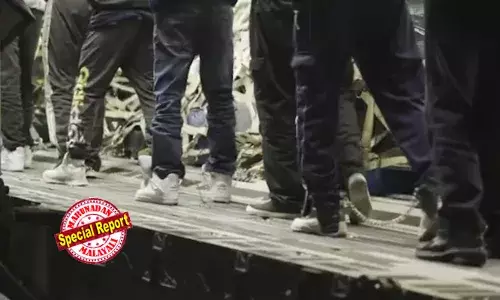 അനധികൃതമായി എത്തിയ ഇന്ത്യന്‍ ഏലിയന്‍സിനെ വിജയകരമായി നാടുകടത്തി: ട്രംപിന്റെ അതേ ഭാഷ ഉപയോഗിച്ച് യുഎസ് ബോര്‍ഡര്‍ പട്രോള്‍; കയ്യിലും കാലിലും വിലങ്ങ് വച്ച് ഇന്ത്യാക്കാരെ സൈനിക വിമാനത്തില്‍ തിരിച്ചയയ്ക്കുന്ന വീഡിയോ പുറത്തുവിട്ടു; ഇനി നിയമവിരുദ്ധമായി പ്രവേശിച്ചാല്‍ നാടുകടത്തുമെന്ന മുന്നറിയിപ്പും