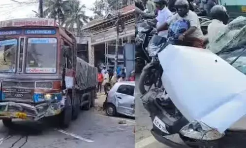 ലോറിയ്ക്ക് ഗൂഗിൾമാപ്പ് പണികൊടുത്തു; റോങ്ങ് സൈഡിലൂടെ തിരിയാൻ ശ്രമം; നിയന്ത്രണം തെറ്റി കാറിൽ ഇടിച്ച് അപകടം; ഒഴിവായത് വൻ ദുരന്തം; സംഭവം പാറശാലയിൽ