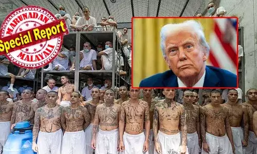 മൊട്ടയടിച്ച് ശരീരം മുഴുവന്‍ ടാറ്റൂ ചെയ്ത ക്രൂരന്‍മാരെ കൂട്ടിയിട്ടിരിക്കുന്ന ഭീകര താവളം; ജയില്‍ അധികാരികളെ തിരിച്ചറിയാതിരിക്കാന്‍ മാസ്‌ക് ധരിച്ച് മാത്രം പ്രവേശനം: നാട് കടത്തലിനോട് സഹകരിക്കാത്ത വിദേശികളെ അയക്കാന്‍ ട്രംപ് ഒരുങ്ങുന്ന എല്‍ സാല്‍വഡോറിലെ ജയിലിലെ ഭയാനക കാഴ്ച്ചകള്‍