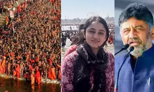 ഒരു സംഭവമാണ് കുംഭമേള, ആ മഹത്തായ ഒത്തുചേരല്‍ എന്നെ മയക്കി; മഹാകുംഭമേളയില്‍ സ്‌നാനം നടത്തി ഡി കെ ശിവകുമാറിന്റെ മകള്‍