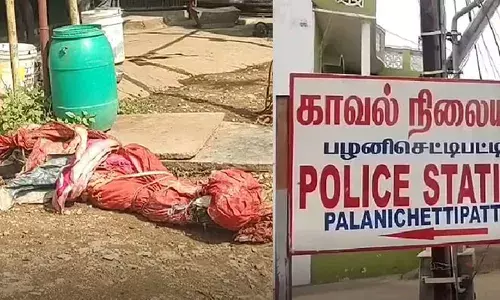 ഇറച്ചി സൗജന്യമായി നല്‍കിയില്ല; ഇറച്ചിക്കടയ്ക്ക് മുന്നില്‍ മൃതദേഹം ഉപേക്ഷിച്ച് ശ്മശാന ജീവനക്കാരന്‍; സാരിയില്‍ പൊതിഞ്ഞ് ജീര്‍ണിച്ച നിലയില്‍; പ്രതിയെ അറസ്റ്റ് ചെയ്തു
