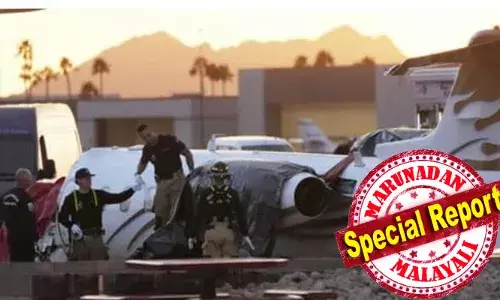 വിമാനത്താവളത്തില്‍ നിര്‍ത്തിയിട്ടിരുന്ന ജെറ്റിലേക്ക് ഇടിച്ച് കയറി മറ്റൊരു ബിസിനസ് ജെറ്റ്; ഇടിയുടെ ആഘാതത്തില്‍ ട്രാക്കില്‍ നിന്ന് തെന്നി മാറി; സംഭവത്തില്‍ ഒരാള്‍ മരിച്ചു; നിരവധി പേര്‍ക്ക് പരിക്ക്; രണ്ടാഴ്ചക്കിടെ അമേരിക്കയില്‍ ഉണ്ടാകുന്ന നാലാമത്തെ അപകടം