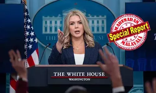 ട്രംപിനേക്കാള്‍ കഠിനം തന്നെ പ്രസ് സെക്രട്ടറിയും! സുന്ദരിയെങ്കിലും വാക്കുകളില്‍ മയമില്ല; ട്രംപ് ഭരണകൂടത്തെ കുറിച്ച് തെറ്റായ വാര്‍ത്തകള്‍ നല്‍കിയാല്‍ പ്രത്യാഘാതം ഗുരുതരമെന്ന് പറഞ്ഞ് മാധ്യമങ്ങളെ വിരട്ടി; ഗള്‍ഫ് ഓഫ് അമേരിക്കയില്‍ ഉടക്കി എ.പി കടക്ക് പുറത്ത്; 27കാരിയായ കരാലിന്‍ ലീവിറ്റ് വാര്‍ത്തകളില്‍ നിറയുന്നു