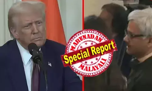 മോദിക്കൊപ്പം അമേരിക്കയില്‍ എത്തിയ ഇന്ത്യന്‍ പത്രക്കാര്‍ അമേരിക്കന്‍ മാധ്യമങ്ങളില്‍ നിറയുന്നു; ട്രംപിനോട് ചോദ്യം ചോദിയ്ക്കാന്‍ മത്സരിച്ച് കൈ പൊക്കുന്നതും ഇന്ത്യന്‍ ഇംഗ്ലീഷ് പിടികിട്ടാതെ മനസ്സിലാവാതെ ട്രംപ് വെള്ളം കുടിക്കുന്നതും വാര്‍ത്തകളില്‍