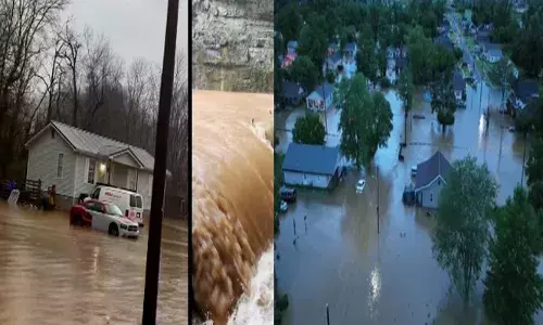 അമേരിക്കയിൽ ശക്തമായ മഴയും വെള്ളപ്പൊക്കവും; കാറുകളും കെട്ടിടങ്ങളും വെള്ളത്തിനടിയിൽ; ഒരു മരണം; കെന്റക്കിയിൽ അടിയന്തരാവസ്ഥ പ്രഖ്യാപിച്ചു; ജനങ്ങൾക്ക് ജാഗ്രത നിർദ്ദേശം നൽകി അധികൃതർ