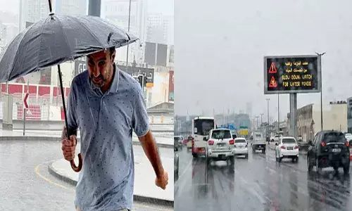 മാനം ഇരുണ്ടു..; യുഎഇയിൽ വിവിധ പ്രദേശങ്ങളിൽ മഴ; നാളെയും നേരിയ മഴയ്ക്ക് സാധ്യത; ജയ്സ് മലനിരകളിൽ കുറഞ്ഞ താപനില; മുന്നറിയിപ്പുമായി കാലാവസ്ഥ കേന്ദ്രം