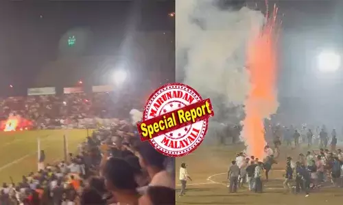 സെവന്‍സ് ഫുട്‌ബോൾ കളിക്കിടെ അപകടം; കാണികൾക്കിടയിൽ പടക്കങ്ങൾ തെറിച്ചുവീണു; നിരവധി പേർക്ക് പരിക്ക്; ആശുപത്രിയിൽ പ്രവേശിപ്പിച്ചു; പൊട്ടിത്തെറി ശബ്ദത്തിൽ കാണികൾ കുതറിയോടി; മലപ്പുറത്ത് നടന്നത്!