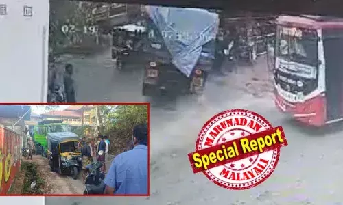 വിഴിഞ്ഞത്തേക്ക് കൂടുതല്‍ ലോഡ് എത്തിച്ചാല്‍ ടോറസ് ഉടമയ്ക്ക് അദാനിയില്‍ നിന്നും കൂടുതല്‍ പണം കിട്ടും; ഇതിന് വേണ്ടി ചീറിപായുന്നത് നിരവധി ലോറികള്‍; കാരേറ്റ് കല്ലറ റോഡിലെ അപകടവും അമിത വേഗതയുടെ ബാക്കിപത്രം; ബസ് കയറാന്‍ നിന്ന വയോധികയുടെ കാലിന് ഗുരുതര പരിക്ക്; ഈ വേഗ പാച്ചില്‍ നിന്നേ മതിയാകൂ