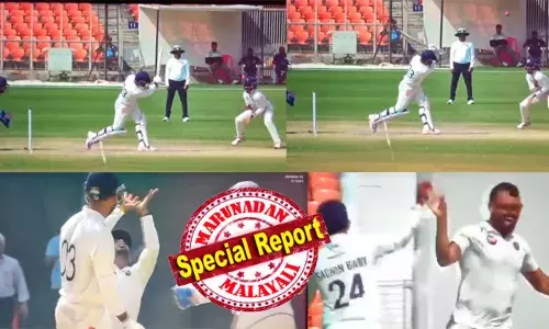 ക്വാര്‍ട്ടറില്‍ ഒരു റണ്‍ ലീഡ് നല്‍കിയ അസാധാരണ സെഞ്ച്വറി പിറന്ന ബാറ്റ്; സെമിയില്‍ കേരളത്തിന് തുണയായത് സല്‍മാന്‍ ധരിച്ച ആ ദൈവത്തിന്റെ ഹെല്‍മറ്റും; പോരാത്തതിന് അസറിന്റെ സ്റ്റംമ്പിങും ക്യാച്ച് ചോദിച്ചതിന് തേര്‍ഡ് അമ്പയര്‍ നല്‍കിയ ലെഗ് ബി ഫോര്‍ വിക്കറ്റും; ഗുജറാത്തിന്റെ ആ മൂന്ന് വിക്കറ്റുകള്‍ കേരളം നേടിയത് ഭാഗ്യ വഴിയില്‍; സച്ചിന്‍ ബേബിയുടെ കൈയ്യില്‍ ഫൈനല്‍ എത്തിയ കഥ