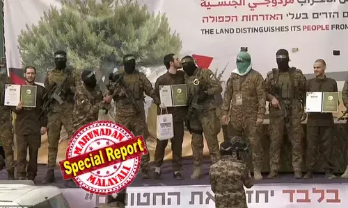 മോചനത്തിന് മുമ്പ് ഹമാസ് സൈനികരുടെ നെറ്റിയില്‍ ചുംബിച്ച് ഇസ്രേയേല്‍ ബന്ദി; സ്‌നേഹ പ്രകടനത്തിന്റെ വീഡിയോ വൈറലാക്കി ഹമാസ് ആരാധകര്‍; 505 ദിവസം തടവില്‍ കഴിഞ്ഞ മകന്‍ പ്രകടിപ്പിച്ചത് സന്തോഷമാണെന്ന് ഒമര്‍ ഷെം ടോവിന്റെ പിതാവ്