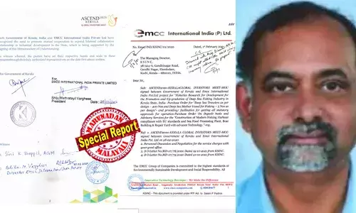 അയ്യായിരം കോടിയുടെ നിക്ഷേപ കരാറില്‍ ഒപ്പിട്ട ആഗോള വ്യവസായിയുടെ ആസ്തി 10,000 രൂപ; കോട്ടും സ്യൂട്ടുമിട്ട് മുഖ്യമന്ത്രിക്കൊപ്പം ചായ കുടിച്ച ഷിജു എം വര്‍ഗീസിന്റെ ഇഎംസിസിക്ക് മത്സ്യസംസ്‌കരണ യൂണിറ്റ് തുടങ്ങാന്‍ സ്ഥലവും അനുവദിച്ചു;  മേഴ്‌സിക്കുട്ടിയമ്മയെ വെട്ടിലാക്കിയ അസന്റ് കരാറും പള്ളിപ്പുറം ഭുമി ഇടപാടും മറച്ചുവയ്ക്കാനാവില്ല;  രേഖകള്‍ പുറത്ത്