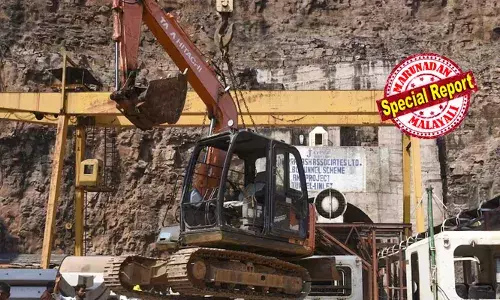 പാറക്കെട്ടുകള്‍ ഇടിഞ്ഞ ഭാഗത്ത് മലയിടിച്ചിന് സാധ്യത;  ടണലിലേക്ക് ചെളിയും വെള്ളവും ഒഴുകിയിറങ്ങുന്നു; തൊഴിലാളികള്‍ കുടുങ്ങിയിട്ട് 72 മണിക്കൂര്‍; നാഗര്‍കുര്‍ണൂല്‍ ടണല്‍ രക്ഷാ പ്രവര്‍ത്തനം താല്‍ക്കാലികമായി നിര്‍ത്തിവച്ചേക്കും