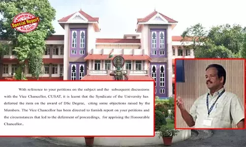 മികച്ച പ്രബന്ധമെന്ന് പരിശോധിച്ച ഏഴുവിദഗ്ധരും ശരിവച്ചു; കുസാറ്റ് വിസിയുടെ അദ്ധ്യക്ഷതയിലുള്ള കമ്മിറ്റിയും പച്ചക്കൊടി വീശി; തടസ്സവാദവുമായി സിന്‍ഡിക്കേറ്റ് അംഗങ്ങള്‍; കേരള സര്‍വകലാശാല പ്രൊഫ. ഡോ.എസ്.ശങ്കരരാമന്റെ ഡിഎസ് സി ബിരുദം അംഗീകരിക്കാത്തതില്‍ ഇടപെട്ട് ഗവര്‍ണര്‍; കുസാറ്റ് വിസിയോട് വിശദീകരണം തേടി