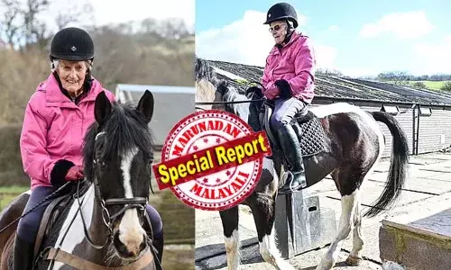 പ്രായം, അതൊക്കെ ഒരു നമ്പറല്ലേ..! 100 വയസുകാരിയായ എലിസബത്ത് മുത്തശ്ശിക്ക് ഇപ്പോഴും കുതിരസവാരി ഹരം; എല്ലാ ആഴ്ചയും കൃത്യമായി തന്നെ കുതിരയുമായി സവാരി പതിവ്; രണ്ടാം വയസില്‍ പിതാവിനൊപ്പം തുടങ്ങിയ സവാരി 98 വര്‍ഷമായി തുടര്‍ന്ന് ബ്രിട്ടനിലെ മുത്തശ്ശി