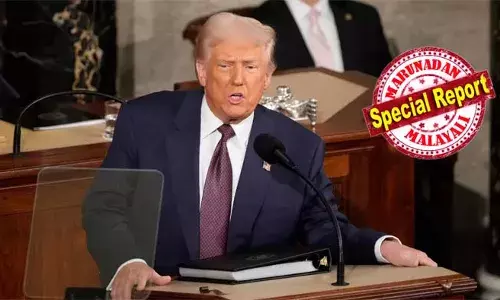 അമേരിക്ക തിരിച്ചുവന്നു എന്നു പറഞ്ഞു പ്രസംഗം തുടങ്ങി; പതിവു പോലെ ജോ ബൈഡന് രൂക്ഷ വിമര്‍ശനം;  ഇന്ത്യ അടക്കമുള്ള രാജ്യങ്ങള്‍ 100 ശതമാനം തീരുവ ചുമത്തുന്നത് അംഗീകരിക്കില്ലെന്ന് മുന്നറിയിപ്പ്;  ഏപ്രില്‍ 2 മുതല്‍ പകരത്തിന് പകരം തീരുവ; മുട്ടവില കുറയ്ക്കും; യു.എസ് കോണ്‍ഗ്രസില്‍ ട്രംപിന്റെ അഭിസംബോധന ഇങ്ങനെ