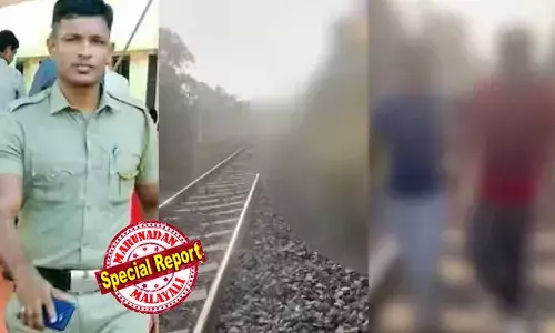 ലൊക്കേഷന്‍ നോക്കിയപ്പോള്‍ ട്രാക്കിനടുത്താണ് ഫോണ്‍; ഡാ ചാടല്ലടാ.. പ്ലീസ്, അലറി വിളിച്ച് റെയില്‍വേ ട്രാക്കിലൂടെ അവന്റെ അരികിലേക്ക് ഓടി; ചെരിപ്പ് ഊരി ഇതിനിടെ ട്രാക്കില്‍ വീണു;   മരണമുഖത്ത് നിന്ന് യുവാവിനെ രക്ഷിച്ച് പൊലീസുകാരന്‍