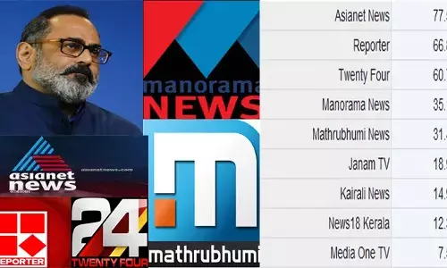 മഹാകുംഭമേളയെ കുറിച്ചുള്ള കവര്‍ സ്‌റ്റോറിയിലെ പരിഹാസ പരാമര്‍ശത്തിന് രാജീവ് ചന്ദ്രശേഖര്‍ പോസ്റ്റിടുന്നതിന് മുമ്പുള്ള ആഴ്ച; വാര്‍ത്താ ക്ഷാമം ഇല്ലാതിരുന്നിട്ടും ഏഷ്യാനെറ്റ് ന്യൂസ് അടക്കം വാര്‍ത്താ ചാനലുകളോട് പ്രേക്ഷകര്‍ക്ക് മടുപ്പ്; പോയിന്റ് നിലയില്‍ ഏഷ്യാനെറ്റ്-റിപ്പോര്‍ട്ടര്‍ അകലം കുറയുന്നു; ബാര്‍ക് റേറ്റിംഗ് എട്ടാമത്തെ ആഴ്ച