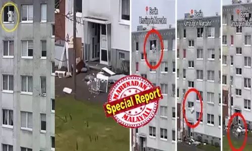 സുരക്ഷിതമായി താഴെയെത്താൻ കിടക്ക വിരിച്ചു; വസ്ത്രങ്ങൾ കൊണ്ടുവന്നു; ഓടി നടന്ന് ഒരുക്കങ്ങൾ; ജെൻ-സി യുടെ പ്രവർത്തികൾ കൗതുകത്തോടെ നോക്കി നിന്ന് ആളുകൾ; ലക്ഷ്യം ഭാരമേറിയ ഒരു വസ്തു ഭൂമിയിലേക്ക് പതിക്കുന്നത് കാണണം; അഞ്ചാം നിലയില്‍ നിന്നും വാഷിംഗ് മെഷ്യൻ തള്ളിയിട്ടപ്പോൾ നടന്നത്; വൈറലായി വീഡിയോ