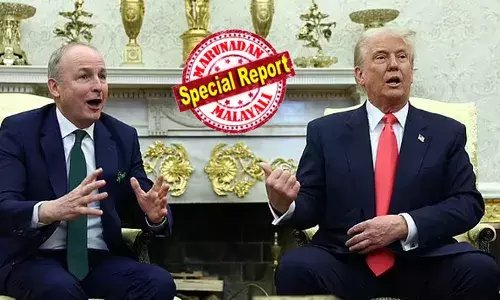 യൂറോപ്യന്‍ യൂണിയന്‍ അമേരിക്കയെ മുതലെടുക്കുന്നു, അതില്‍ അയര്‍ലന്റും ഉള്‍പ്പെടും അതില്‍ സംശയമെന്താണ്? അയര്‍ലന്റ് പ്രധാനമന്ത്രി ഒപ്പമിരിക്കവേ ആ രാജ്യത്തെ അവഹേളിച്ചു ട്രംപ്; വാപൊളിച്ചു മൈക്കല്‍ മാര്‍ട്ടിന്‍