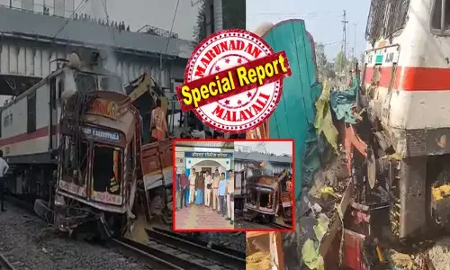 അടഞ്ഞുകിടന്ന ലെവൽ ക്രോസ് ശ്രദ്ധിച്ചില്ല; ലെയ്‌ലാൻഡ് ലോറി പാഞ്ഞെത്തി പാളത്തിലേക്ക് ഇടിച്ചുകയറി; പൊടുന്നനെ ട്രെയിനുമായി വൻ കൂട്ടിയിടി; ഇടിയുടെ ആഘാതത്തിൽ ട്രക്ക് രണ്ടായി പിളർന്നു; ഒഴിവായത് വൻ ദുരന്തം; ലോക്കോ പൈലറ്റിന്റെ ജാഗ്രതയിൽ രക്ഷപ്പെട്ടത് നൂറ് കണക്കിന് ജീവനുകൾ; ലോറി പരിശോധിച്ചപ്പോൾ അമ്പരപ്പ്!