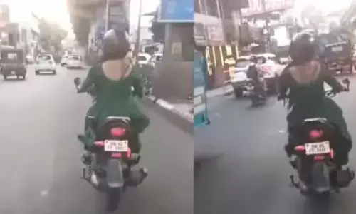 കലൂര്‍ മെട്രോ സ്റ്റേഷന് മുന്നില്‍ നിന്നും കലൂര്‍ ജങ്ഷന്‍ വരെ ആംബുലന്‍സിന് വഴി മുടക്കി സ്‌കൂട്ടര്‍ യാത്ര; യുവതിയുടെ ലൈസന്‍സ് റദ്ദാക്കി; ഏഴായിരം രൂപ പിഴ